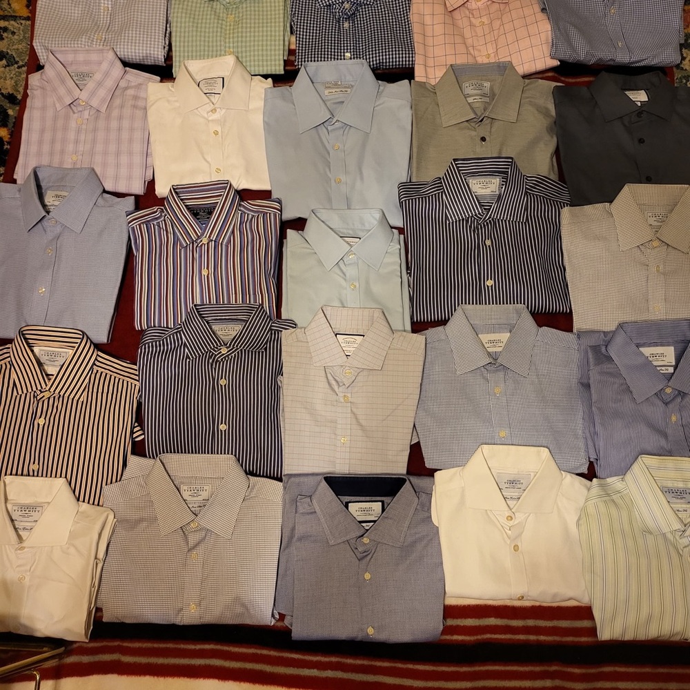 Charles Tyrwhitt Men's Dress Shirts in Blue, White, and Gray